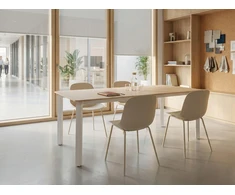Beliani Konferencinis stalas FELETTO 90 cm 180 cm akmens imitacijos travertino efektas