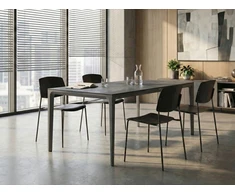 Beliani Konferencinis stalas SOVARETO 90 cm 180 cm tamsiai pilkas