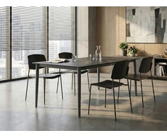 Beliani Konferencinis stalas TOLENTINO 90 cm 180 cm pilko marmuro