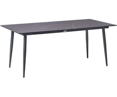 Beliani Konferencinis stalas TOLENTINO 90 cm 180 cm pilko marmuro