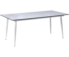 Beliani Konferencinis stalas TOLENTINO 90 cm 180 cm, travertino efektas