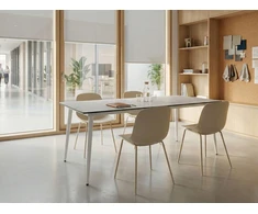 Beliani Konferencinis stalas TOLENTINO 90 cm 180 cm, travertino efektas