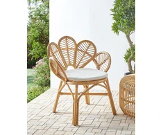 Beliani Krėslas FLORENTINE II Rattan natūralus