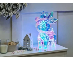 Beliani LED dekoracija PIENI elnias 35 cm spalvota