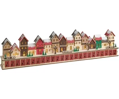 Beliani LED kalėdinė dekoracija ASPERN, 18 cm, raudonas advento kalendorius