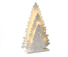 Beliani LED kalėdinė dekoracija EMMESAN, eglutė, 33 cm, balta
