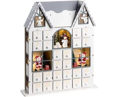 Beliani LED kalėdinė dekoracija FEMUND Advento kalendorius 40 cm Baltas