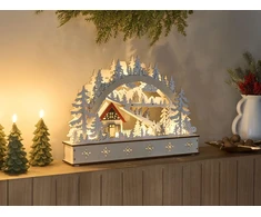 Beliani LED kalėdinė dekoracija GOKSJO 33 cm šviesiai ruda