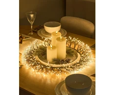 Beliani LED kalėdinis vainikas MUGGAN 52 cm juodas