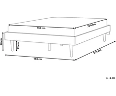 Beliani LED lova TOUCY 160 x 200 cm, ruda