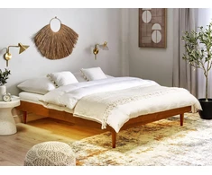 Beliani LED lova TOUCY 160 x 200 cm, ruda