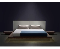 Beliani LED lova ZEN 160 x 200 cm ruda uosio spalvos