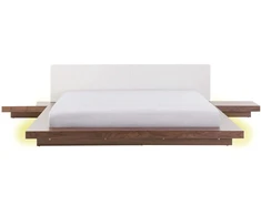 Beliani LED lova ZEN 180 x 200 cm, rudo uosio spalvos