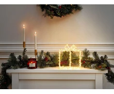 Beliani LED sodo dekoracija KEMI Kalėdų dovanos 25 cm Balta