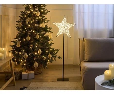 Beliani LED sodo dekoracija SANNAN žvaigždė 110 cm juoda