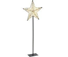 Beliani LED sodo dekoracija SANNAN žvaigždė 110 cm juoda