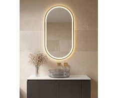 Beliani LED vonios veidrodis CHIDDES 60 cm 120 cm sidabrinis