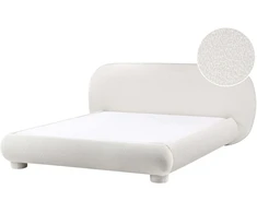 Beliani Lova Boucle BAYEL 160 x 200 cm, balta
