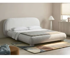 Beliani Lova Boucle BAYEL 160 x 200 cm, balta