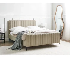 Beliani Lova Boucle LUNAN 140 x 200 cm smėlio spalvos