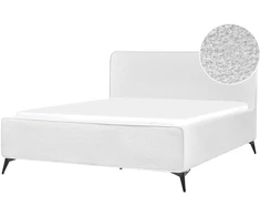 Beliani Lova Boucle VALOGNES 160 x 200 cm, balta