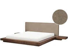 Beliani Lova Boucle ZEN 180 x 200 cm ruda uosio spalva