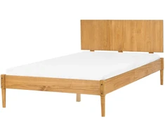 Beliani Lova iš pušies medienos AMBAZAC 120 x 200 cm šviesiai ruda