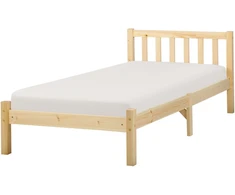 Beliani Lova iš pušies medienos FLORAC 90 x 200 cm šviesiai ruda
