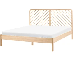 Beliani Lova iš pušies medienos SEPHOS 180 x 200 cm šviesiai ruda
