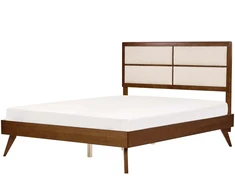 Beliani Lova POISSY 160 x 200 cm tamsaus uosio