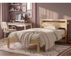 Beliani Lovos rėmas iš pušies medienos MERCURER 90 x 200 cm šviesiai rudas