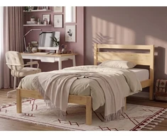 Beliani Lovos rėmas iš pušies medienos MERCURER 80 x 200 cm, šviesiai rudas