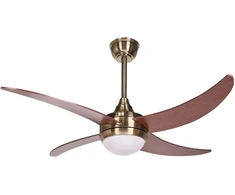 Beliani Lubinis ventiliatorius su LED lempa CHACANA ir nuotolinio valdymo pultu, žalvario spalvos