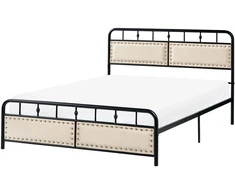 Beliani Metalinė lova BREUILLET 140 x 200 cm juoda