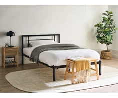 Beliani Metalinė lova CUSSET, 120 × 200 cm, juoda