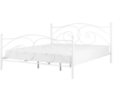 Beliani Metalinė lova DINARD, 140 × 200 cm, balta