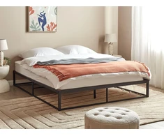 Beliani Metalinė lova VIRY 160 x 200 cm Juoda