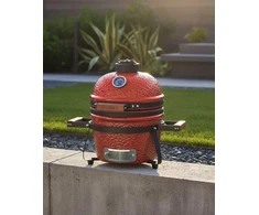 Beliani Mini Kamado anglies grilis Keramika Raudonas