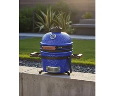 Beliani Mini keramikinis anglimi kūrenamas grilis KAMADO mėlynas