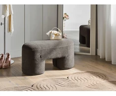 Beliani Minkštasuolis DECORAH Boucle Rudas