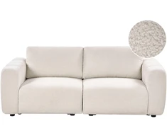 Beliani Modulinė dvivietė sofa KIVVIK Boucle, balkšva