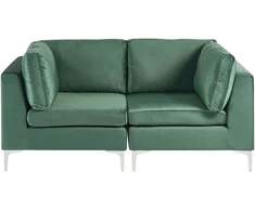 Beliani Modulinė sofa 2 asmenims EVJA žalias veliūras