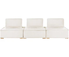 Beliani Modulinė sofa 3 asmenims TIBRO, sulaužyta balta