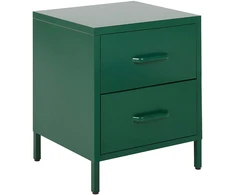 Beliani Naktinis stalelis su 2 stalčiais MALAVI metalinis žalias