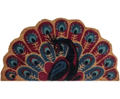 Beliani „NULATO“ durų kilimėlis, spalvingas, 45 × 75 cm, povas, kokoso pluoštas