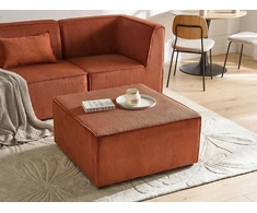 Sofa Beliani Otomana LEMVIG velvetinis dirbtinis pluoštas, auksinės rudos spalvos