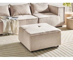 Sofa Beliani Otomanas AXEBO Boucle smėlio spalvos