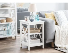 Beliani Pagalbinis staliukas FOSTER baltas