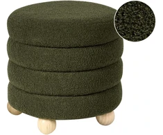 Beliani Pufas CHILLY Boucle žalias