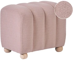 Beliani Pufas IDYLLWILD Boucle smėlio spalvos